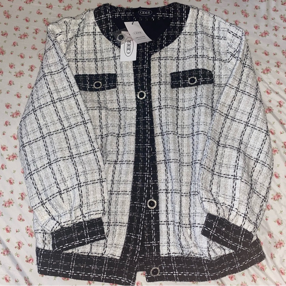 Sparkly classy tweed coat